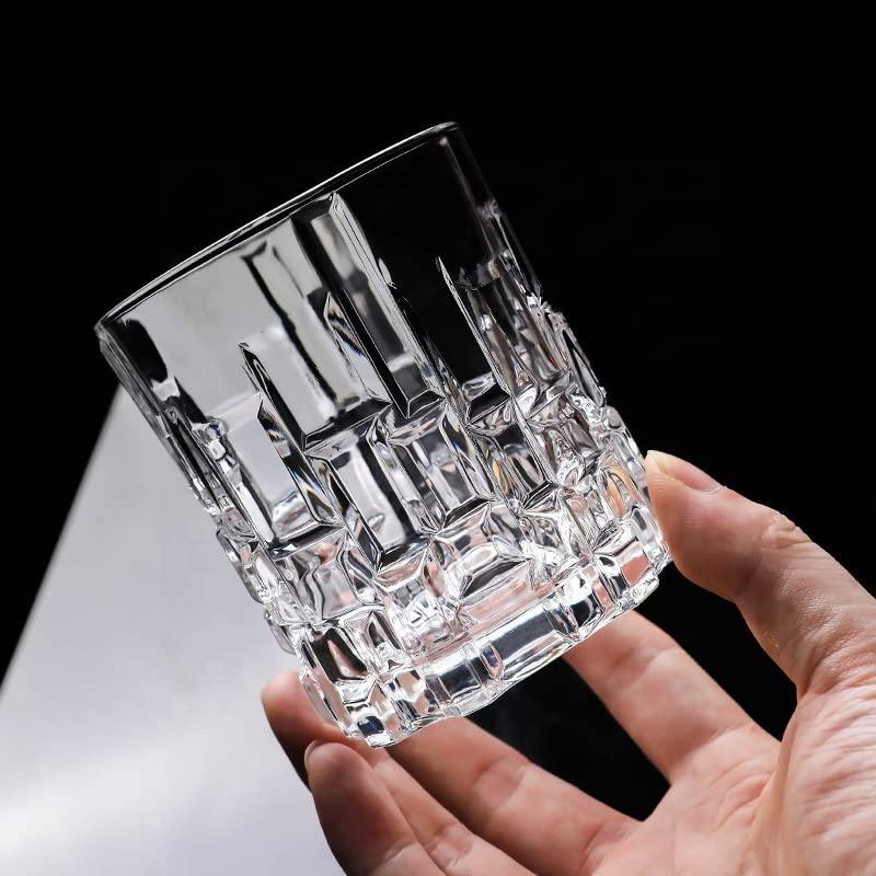 Heavy Base Old Fashioned Drinking Crystal Whiskey Glass for Bourbon, Rocks, Cocktail, Scotch and Rum | 325 ML | Set of 6 | Clear - CraftEmporio